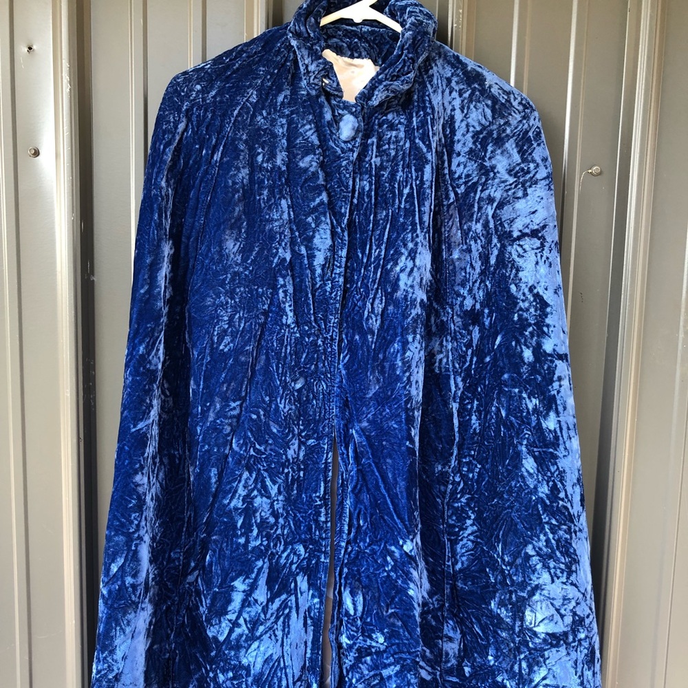 Vintage Crushed Velvet Cape
